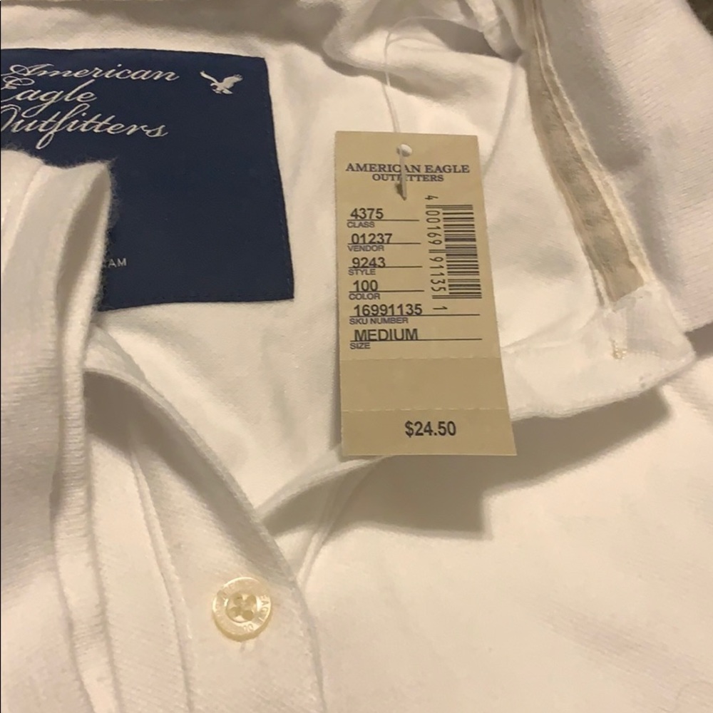 NWT American Eagle Outfitters White Button Down Shirts - Picture 2 of 2